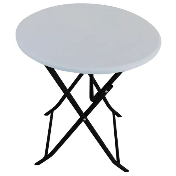 Садовый стол Enero Camp 1053967 Круглый / Черный Белый photo 1 Садовый стол Enero Camp 1053967 Круглый / Черный Белый photo 1