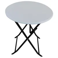 Садовый стол Enero Camp 1053967 Круглый / Черный Белый