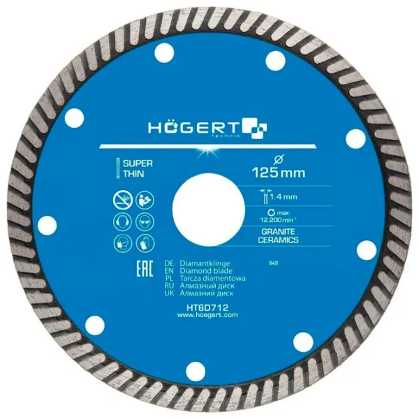 Диск алмазный сплошной Hoegert HT6D712  photo 1 Диск алмазный сплошной Hoegert HT6D712  photo 1