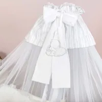 Балдахин для кроватки Italbaby Love Белый / Тюль