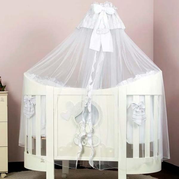 Балдахин для кроватки Italbaby Love Белый / Тюль photo 2