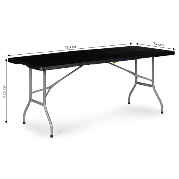 Masă de grădină Modern Home HTF180 Dreptunghiular / Gray Black photo 2