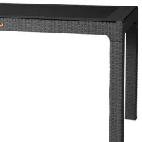 Masă de grădină Heniver Rattan Table Dreptunghiular / Gray Gray photo 2