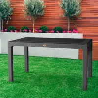 Masă de grădină Heniver Rattan Table Dreptunghiular / Gray Gray photo 5