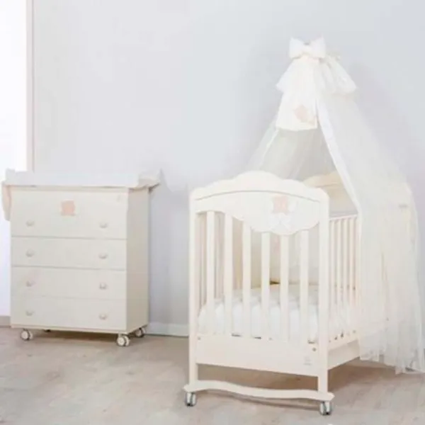 Baldachin pentru pătuț Italbaby Sweet Angels White / Tul photo 1