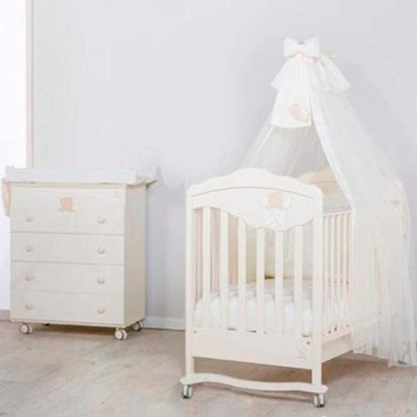 Балдахин для кроватки Italbaby Sweet Angels Бежевый / Тюль photo 1