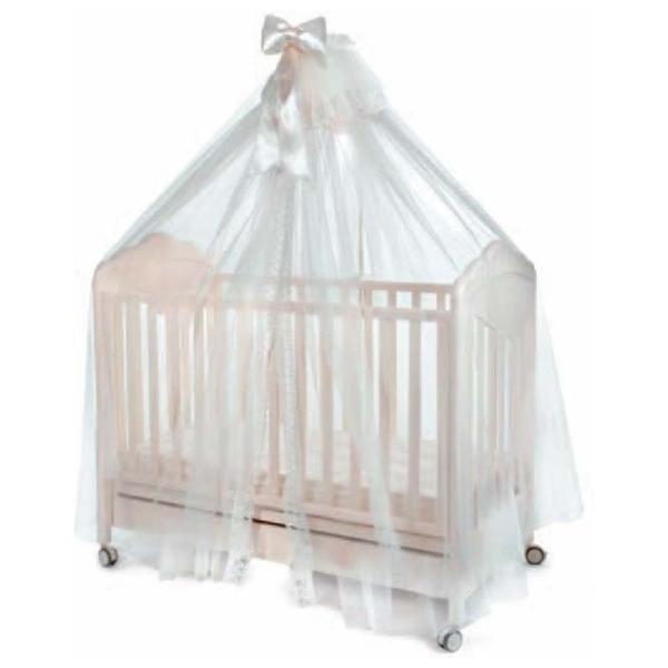 Baldachin pentru pătuț Italbaby Pizzo Basic White / Tul photo 1