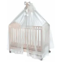 Балдахин для кроватки Italbaby Pizzo Basic Белый / Тюль