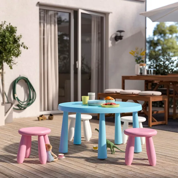 Детский стул Ikea Mammut 5 лет / Розовый photo 2