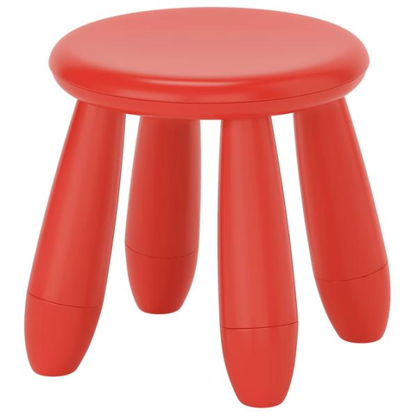 Детский стул Ikea Mammut 5 лет / Красный photo 1