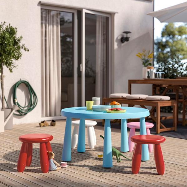 Детский стул Ikea Mammut 5 лет / Красный photo 3