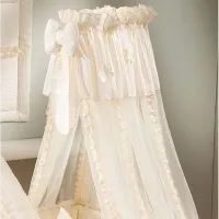 Baldachin pentru pătuț Italbaby Plissè Beige / Tul
