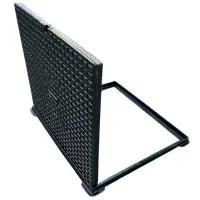 Канализационная крышка Uniplast EN124 Черный / Чугун photo 2