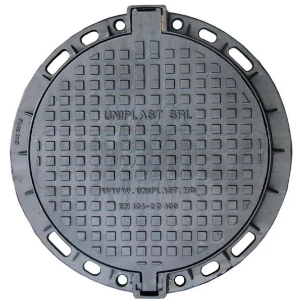 Capac canalizare Uniplast EN124 Black / Fontă  photo 2