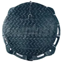 Канализационная крышка Uniplast EN124 Черный / Чугун