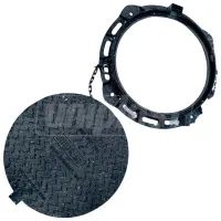 Capac canalizare Uniplast EN124 Black / Fontă photo 2
