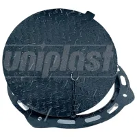 Capac canalizare Uniplast EN124 Black / Fontă photo 3