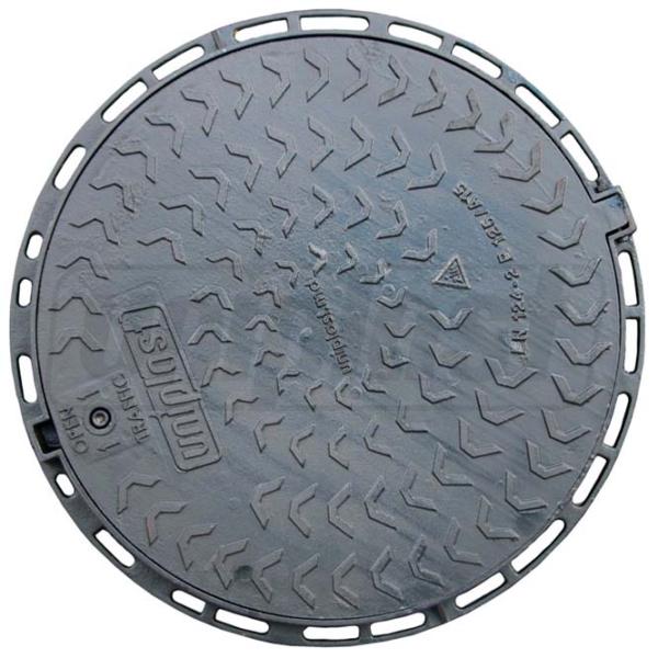 Capac canalizare Uniplast EN124 Black / Fontă  photo 2