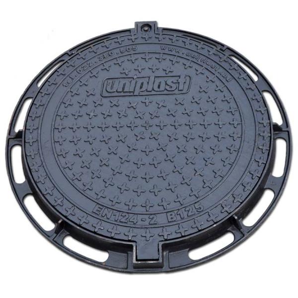 Capac canalizare Uniplast EN124 Black / Fontă  photo 1