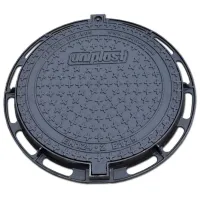Канализационная крышка Uniplast EN124 Черный / Чугун