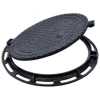 Capac canalizare Uniplast EN124 Black / Fontă photo 3