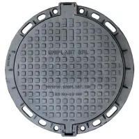 Capac canalizare Uniplast EN124 Black / Fontă photo 2