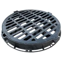 Capac canalizare Uniplast EN124 Black / Fontă photo 3