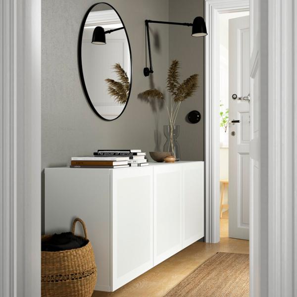 Noptiere Ikea Besta 64 x 180 x 42 / MDF / White photo 4