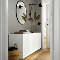 Noptiere Ikea Besta 64 x 180 x 42 / MDF / White photo 4