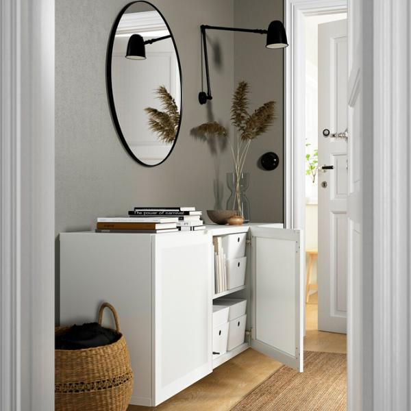 Noptiere Ikea Besta 64 x 180 x 42 / MDF / White photo 5
