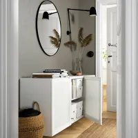 Noptiere Ikea Besta 64 x 180 x 42 / MDF / White photo 5