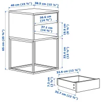 Noptiere Ikea Vikhammer 65 x 40 x 39 / PAL / Brown photo 8