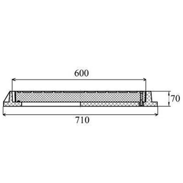 Capac canalizare Uniplast 16406  Black / Plastic photo 2