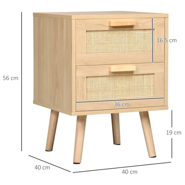 Тумбочки Homcom 831-664V00ND 56 x 40 x 40см / ЛДСП / Дуб Сонома photo 3 Тумбочки Homcom 831-664V00ND 56 x 40 x 40см / ЛДСП / Дуб Сонома photo 3