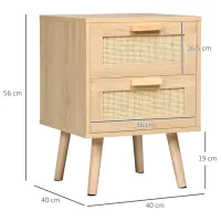 Тумбочки Homcom 831-664V00ND 56 x 40 x 40см / ЛДСП / Дуб Сонома photo 3