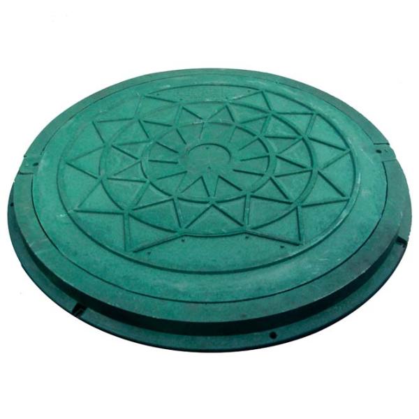 Канализационная крышка Uniplast 16500 Зеленый / Композитный photo 1