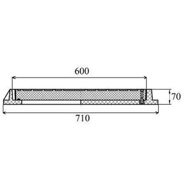 Capac canalizare Uniplast 165061 Green / Compozit photo 2