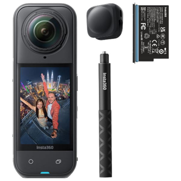 Cameră action Insta360 X5 Starter Bundle 72 MP / 2400 mAh / Black photo 8