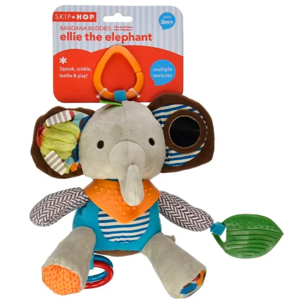 Игрушка для колясок и кроваток Skip Hop Animals Bandana Buddies Elefant 306202 0.3+ / Серый photo 2 Игрушка для колясок и кроваток Skip Hop Animals Bandana Buddies Elefant 306202 0.3+ / Серый photo 2