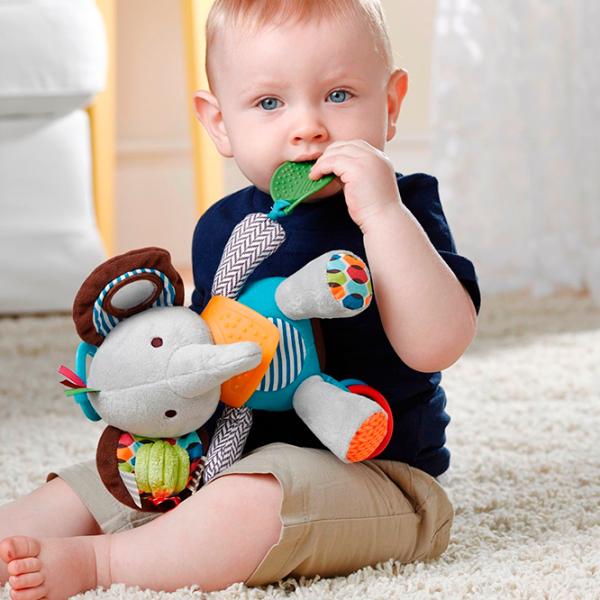 Игрушка для колясок и кроваток Skip Hop Animals Bandana Buddies Elefant 306202 0.3+ / Серый photo 4 Игрушка для колясок и кроваток Skip Hop Animals Bandana Buddies Elefant 306202 0.3+ / Серый photo 4
