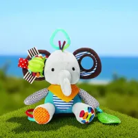 Jucărie pentru pătuțuri și cărucioare Skip Hop Animals Bandana Buddies Elefant 306202 0.3+ / Gray photo 5