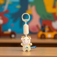 Jucărie pentru pătuțuri și cărucioare Sensillo Animals Mini Zoo hanging toy Z-010 0+ / Beige photo 4