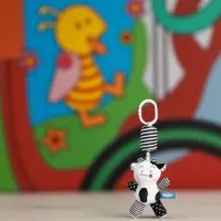 Jucărie pentru pătuțuri și cărucioare Sensillo Animals Cow Z-031 0+ / White photo 4
