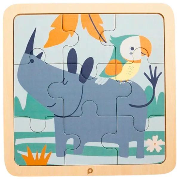 Puzzle Premaman Rhino 1+/ Numărul de piese: 9 photo 1