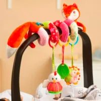Jucărie pentru pătuțuri și cărucioare Sensillo Animals Colorful Fox Z-0530 0+ / Red photo 3