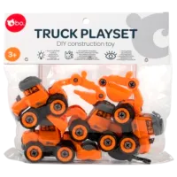 Комплект машин Bo. Truck playset Builder 8015ML  / / Серый Оранжевый
