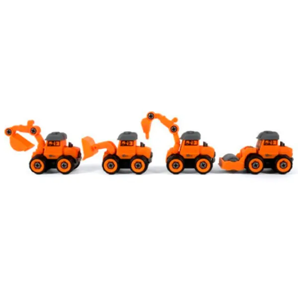 Комплект машин Bo. Truck playset Builder 8015ML  / / Серый Оранжевый photo 2