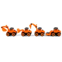 Комплект машин Bo. Truck playset Builder 8015ML / / Серый Оранжевый photo 2