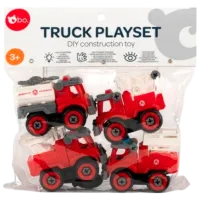Комплект машин Bo. Truck playset Fireman 8024ML  / / Серый Красный