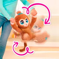 Jucărie interactivă Hasbro Animals Peanut the Playful Monkey 28113 4+ / Brown photo 4